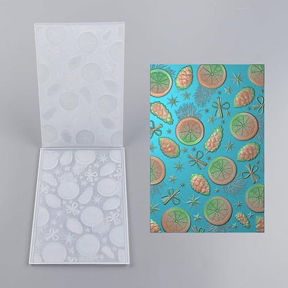 BAOFALI 3D Christmas Theme Plastic Embossing Folders Lemon Pine Nut - Image 4