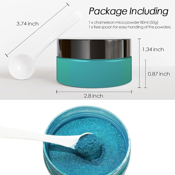 Ceya Highly Chameleon Mica Powder, 1.8oz/ 50g Mountain God Chrome Powder - Image 4