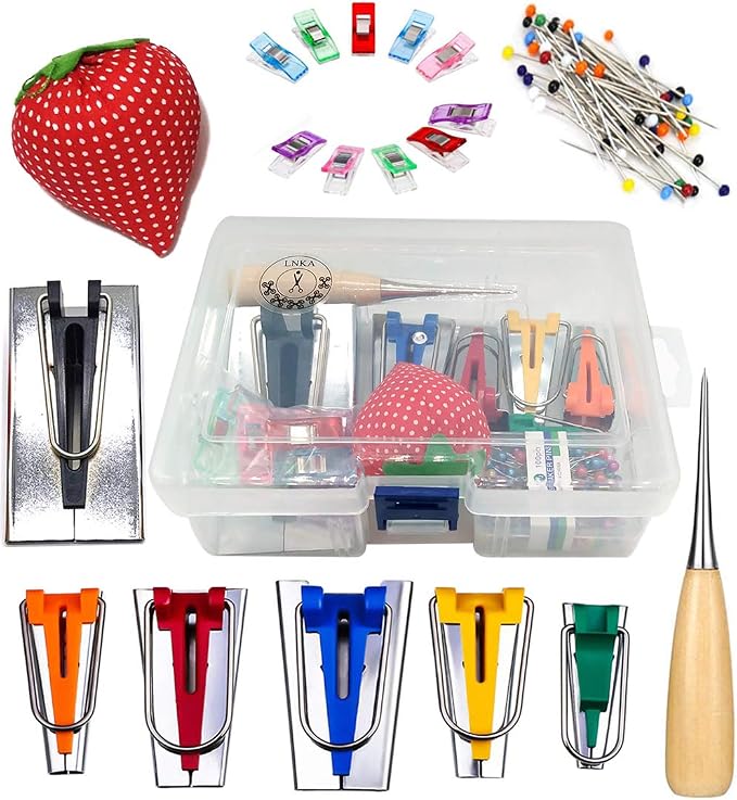 LNKA Fabric Bias Tape Maker Set of 19pcs Tools - Image 2