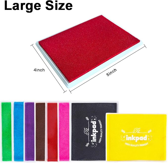 GTLZLZ Large Ink Pad for Rubber Stamps, Fingerprint Ink Pad for Paper, - Image 2