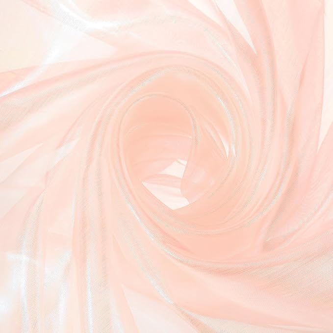 MECCANIXITY Iridescent Sheer Organza Fabric, 2 Yards x 59 Inches Solid Laser by MECCANIXITY