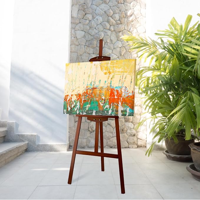 Adjustable Wooden Painting Easel, Pine Art Easel Stand Hold up to 43'' - Image 6