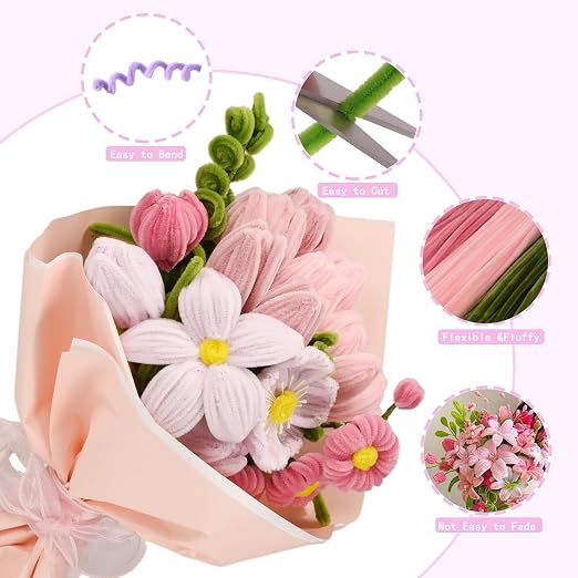 Pipe Cleaners Craft, Floral Tape, - Image 2