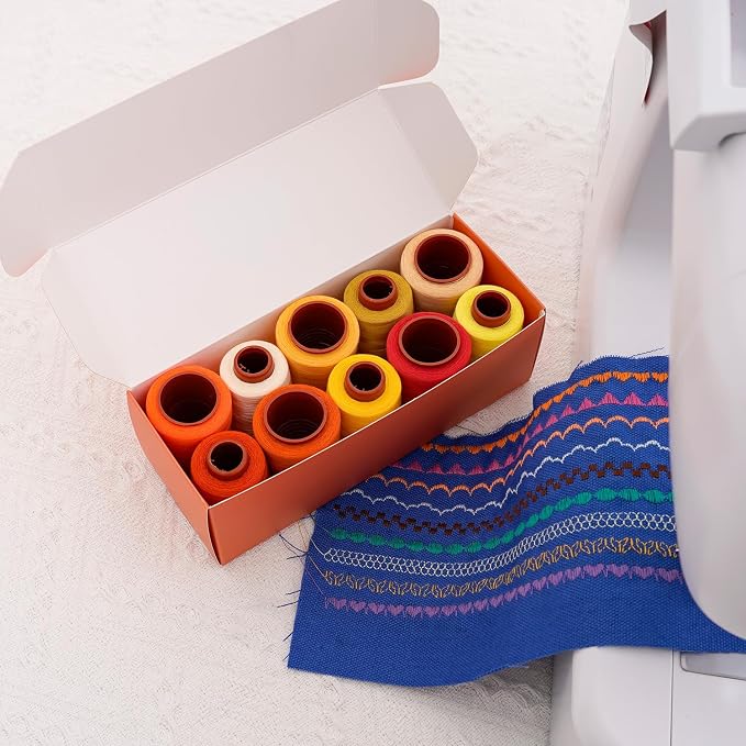 10 Pcs Sewing Thread, All Purpose Sewing Thread, 10 Spools Assorted Colors Each - Image 4