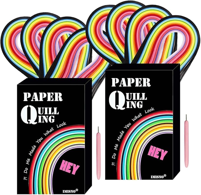 Paper Quilling Strips with 26 Colors 2080 Strips Quilling Tools and Supplies by IMISNO