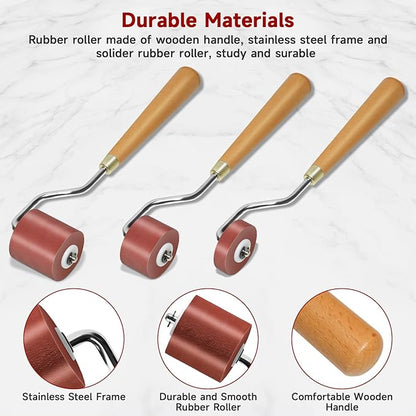 3pcs Rubber Rollers Brayer - Image 4
