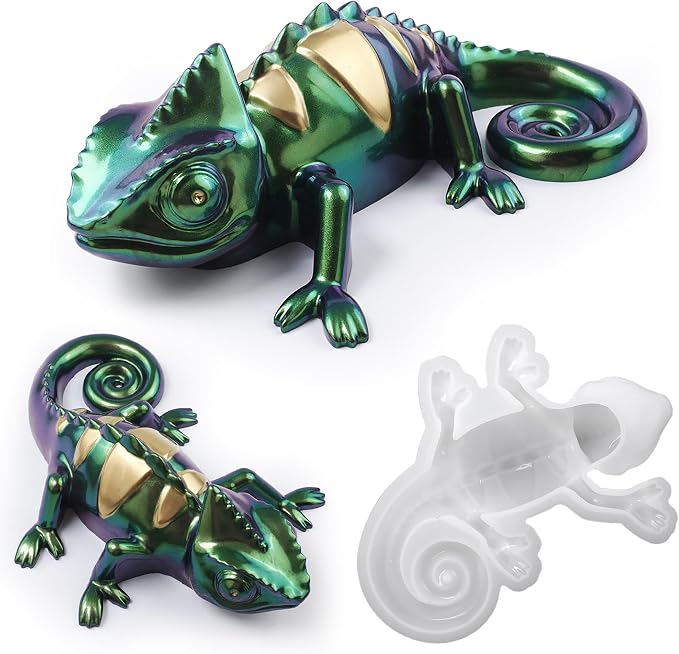 Lizard Animal Cylinder Candle & Resin Mold - Image 3