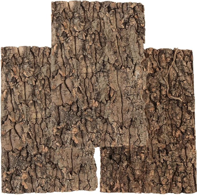 Totority Cork Bark 3Pcs Plants Decor Cork Terrarium Background, Cork Tile by Happyforkidstogrowup