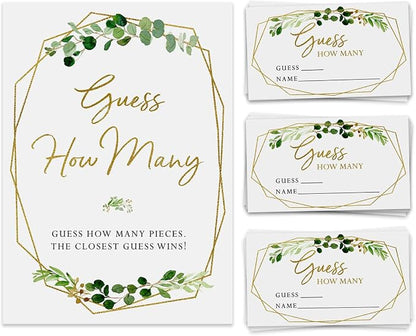 Printed Party Candy Guessing Game, Guess How Many, 50 Cards and Sign by PrintedParty