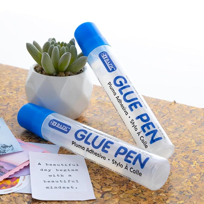 BAZIC Products Washable Glue Pen 1.7 Oz., Liquid Clear Glues Bond Adhesive - Image 6