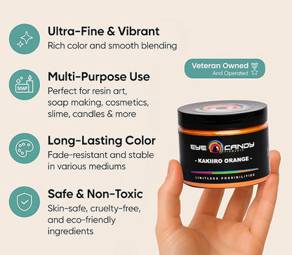 Eye Candy Pigments Premium Orange Mica Powder - Image 3