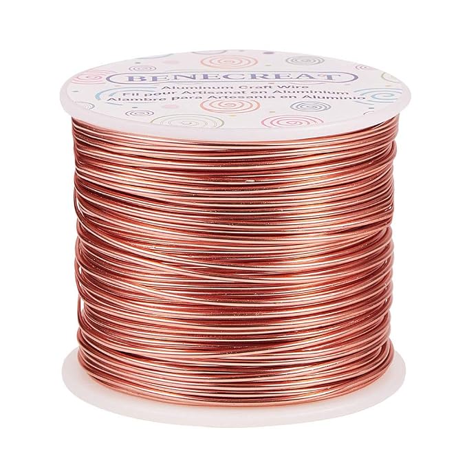 BENECREAT 15 Gauge 220FT Aluminum Jewelry Craft Wire by BENECREAT