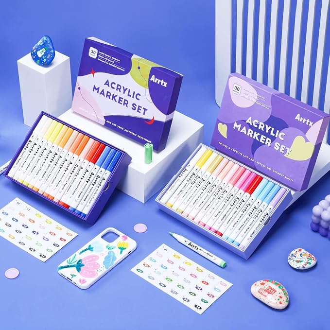 Arrtx Acrylic Paint Pens, 58 Colors - Image 9
