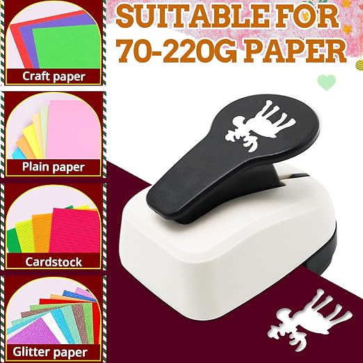 1 inch Christmas Punch for Craft, Deer Paper Punch for Paper Crafting, - Image 4