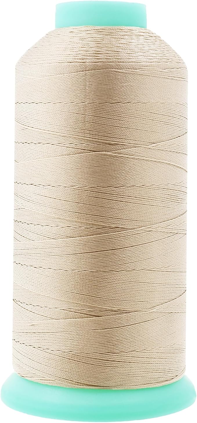 Mandala Crafts Bonded Nylon Thread Cream Heavy Duty Sewing Threads by MandalaCrafts