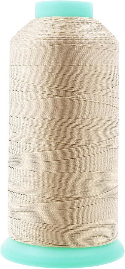 Mandala Crafts Bonded Nylon Thread Cream Heavy Duty Sewing Threads by MandalaCrafts