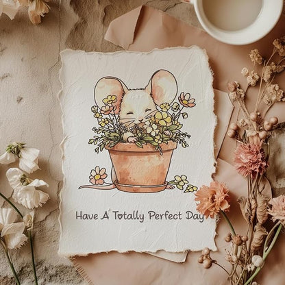 Cute Mouse Garden Planting Flowers Animal Clear Stamps - Image 6