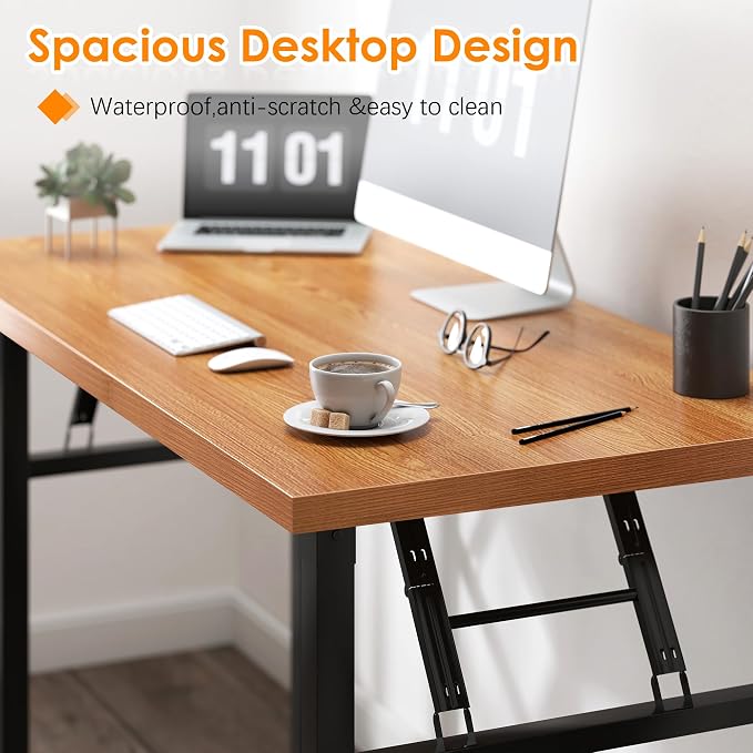 Need Home Office Desk 47 inches Folding Computer Table Workstation No Install - Image 5