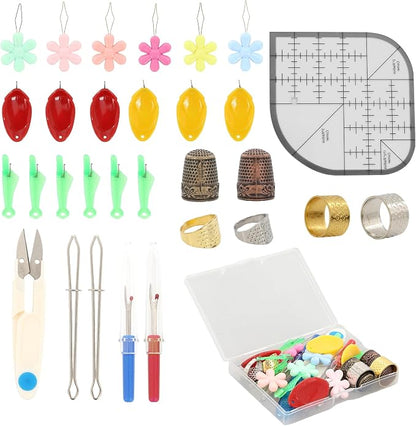 31 PCS Sewing Thimble Kit, Thimbles by Unknown