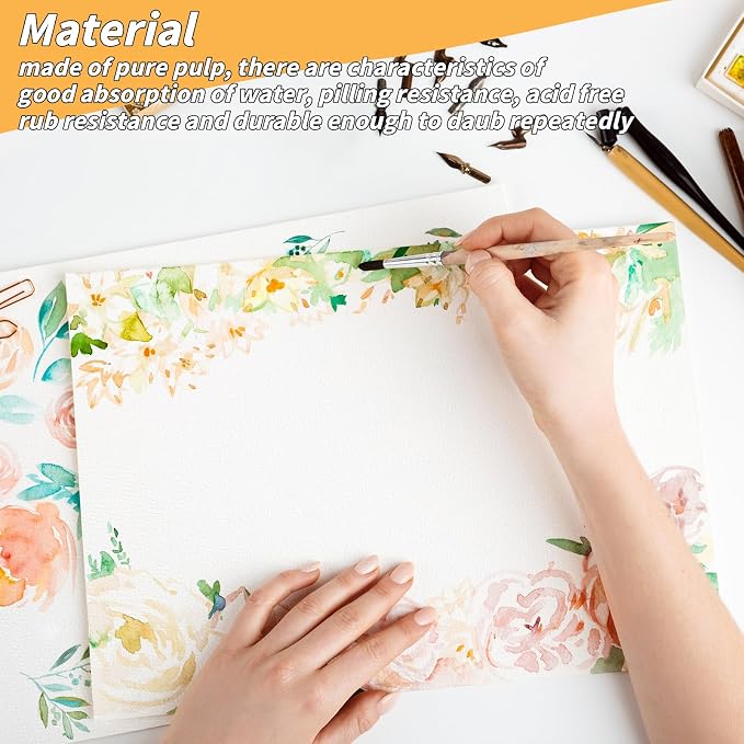 150 Sheets Watercolor Paper Bulk, Finger Paints, Watercolor - Image 4