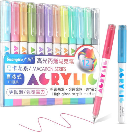 kander Direct Liquid Highlighter Acrylic Marker, 12 Colors Gel Pens by Unknown