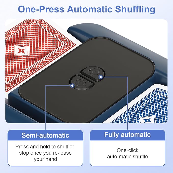 BEE&FLOWER Card Shuffler 2600mAh Rechargeable Auto-Stop Automatic Card Shuffler - Image 3