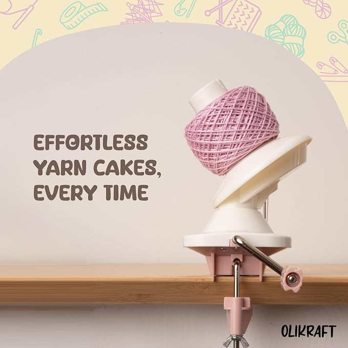 Olikraft Manual Yarn Winder | Yarn Ball Winder, Baller Crochet Spinner - Image 2