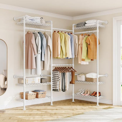 L3 Industrial Pipe Closet Organizer System, Wall Mounted Clothes Rack Clothing by ONBRILL