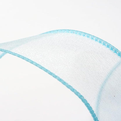 CT CRAFT LLC Sheer Organza Wired Ribbon 1.5" x 50Yards Blue - Image 4
