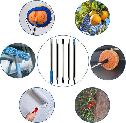 6.5 Ft Extension Pole + Joint Angle Adaptor, Paint Roller Stainless-Steel - Image 5