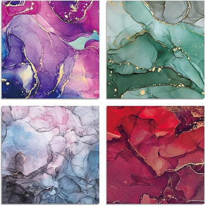 YASMEN Scrapbook Paper Pad 6×6, Marbled Pattern Watercolor Paper, 24 Sheets - Image 3