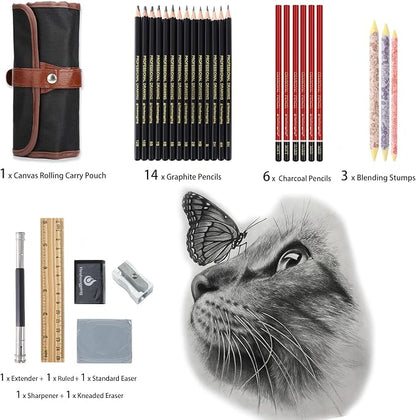 Heshengping Drawing Pencils Sketch Pencil Art Supplies Set - Image 3