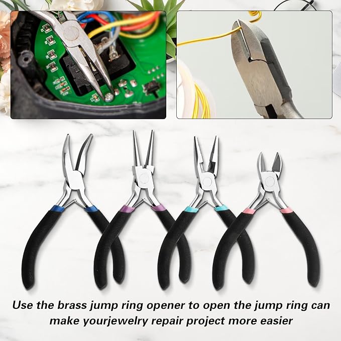 4 Pack Jewelry Making Pliers Tools Set, Jewelry Pliers - Image 3