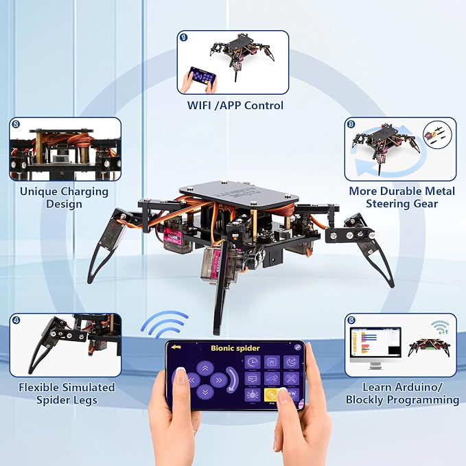 Science Kits Spider Robot Building Kit STEM Crawling Robot Gifts - Image 5