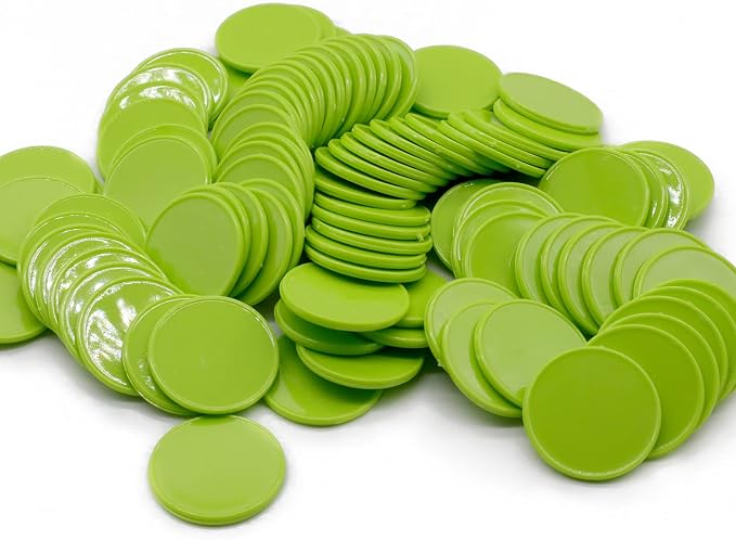 Set of 100 Opaque Plastic Learning Counters Mini Poker Chips Game Tokens by HAKITAROOM