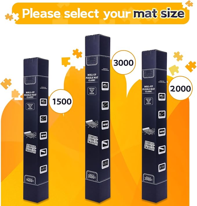 Jigsaw Puzzle Mat Roll Up, Portable Saver Pad 43” x 26” Up to 1500 Pieces - Image 7