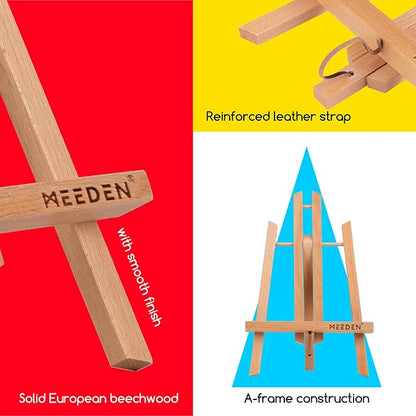 MEEDEN 12 Inch Small Tabletop Easel: 12 Pack Beech Wood Easel - Image 3