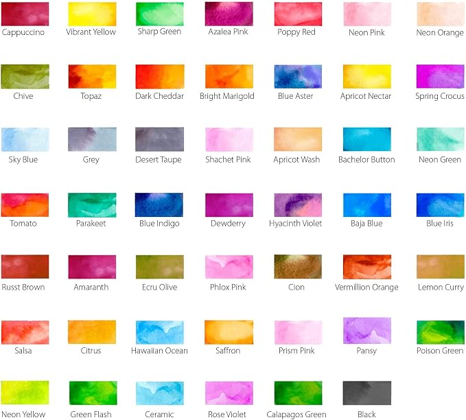 Professional Watercolor Brush Markers Pen 48 Colors of Ohuhu, Water Based - Image 9