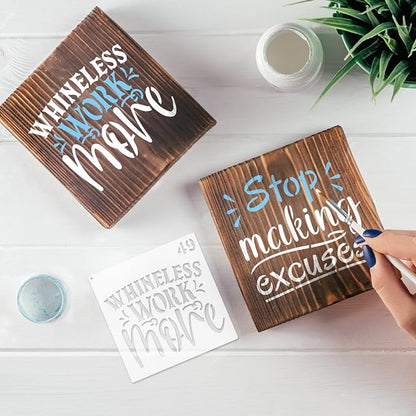 65Pcs Small Stencils for Painting on Wood Reusable, 3 Inch Reusable Stencil for - Image 3