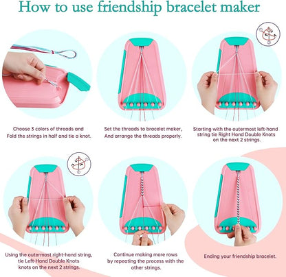 Friendship Bracelet Making Kit for Girls, Arts and Crafts Bracelets String - Image 3