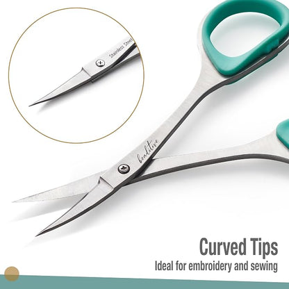 Beaditive Sewing and Embroidery Scissors Set Curved and Straight, - Image 3
