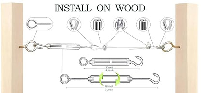 165FT Steel Cable Kit | M5 Turnbuckle & 1/8" Stainless Steel Wire Rope - Image 4