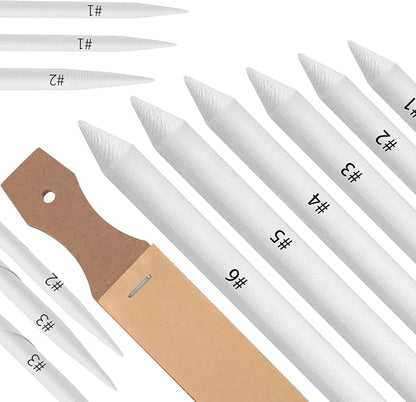 Jeimier 12 Pcs Blending Stumps for Drawing, Tortillions Blending Sticks for by Jeimier