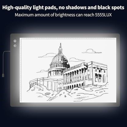 Rechargeable A2 Light Box, 3-Color Light LED Light Pad - Image 8
