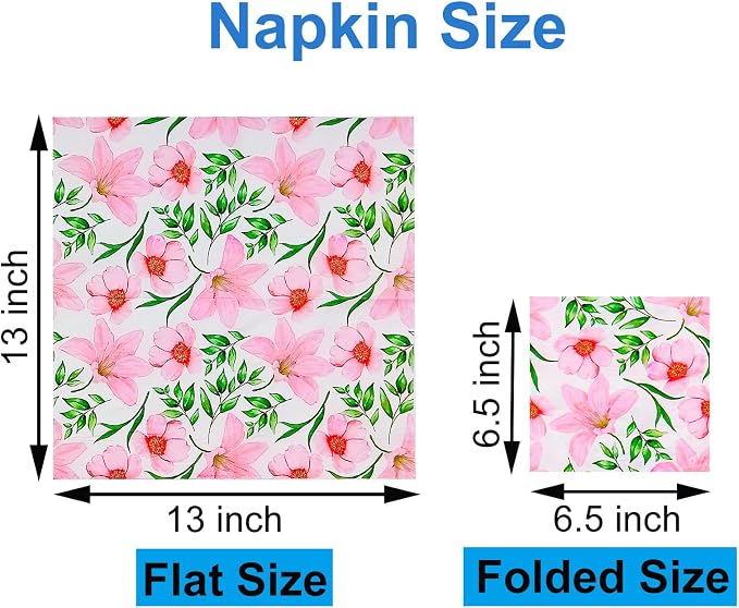 Paper Napkins 80 Pack 2 Ply Floral Beverage Luncheon Dinner Paper Napkins - Image 2