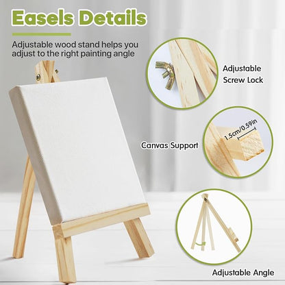 36 Pack 9 Inch Wood Easels, Easel Stand - Image 3