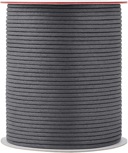 Mandala Crafts 2mm 109 Yards Traffic Gray Cotton Waxed Cord by MandalaCrafts