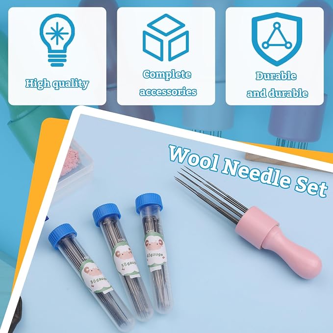 IMZAY 60 Pcs Wool Felting Needles, 3 Sizes Felting Needles - Image 3