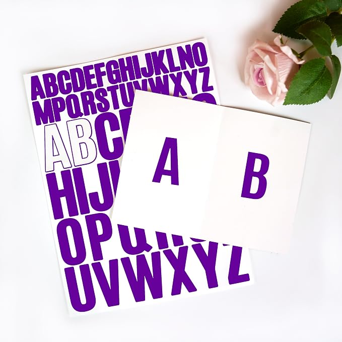 Bemeol Letter Stickers 1560 Pieces 30 Sheets Stick on Vinyl Letters Capital - Image 5