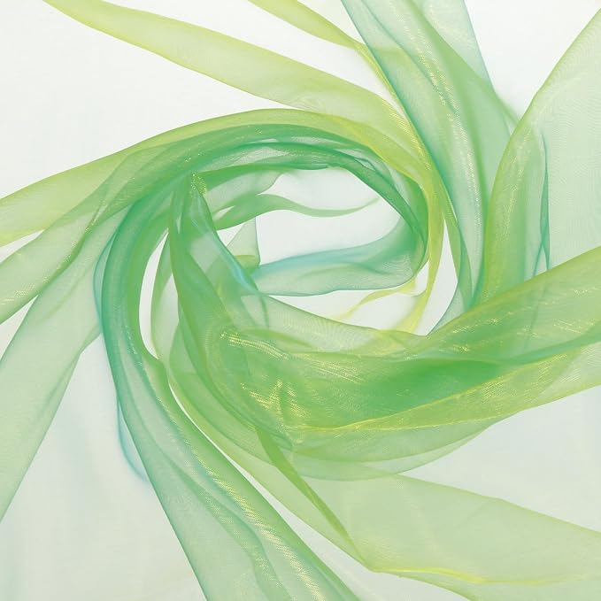 MECCANIXITY Iridescent Sheer Organza Fabric, 2 Yards x 59 Inches Solid by MECCANIXITY